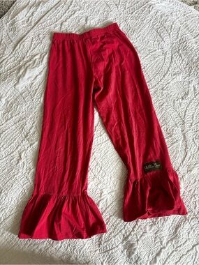 Matilda Jane Red Ruffle Hem Pants